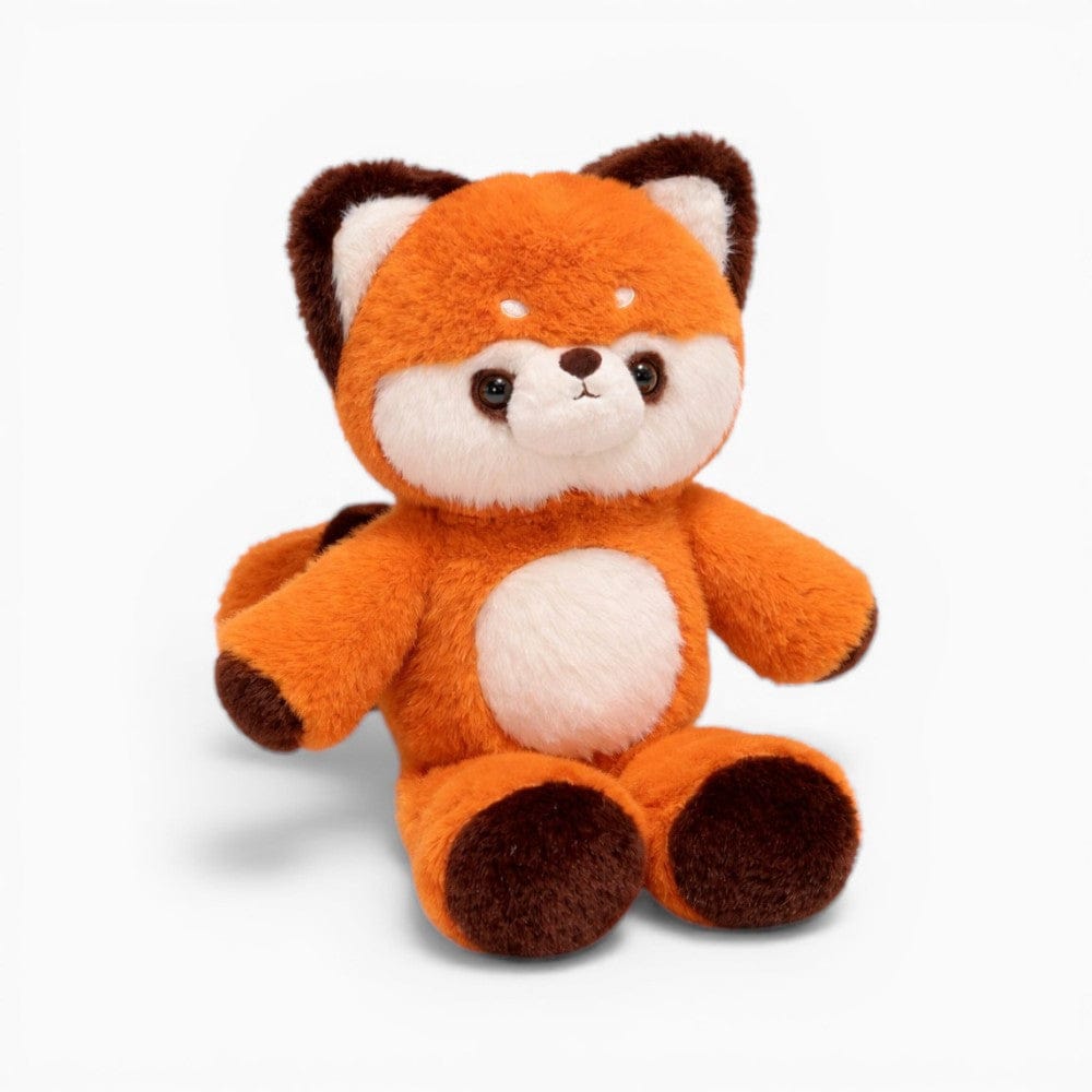 Cute Red Sitting Fluffy Panda Plush Oh My Plushie