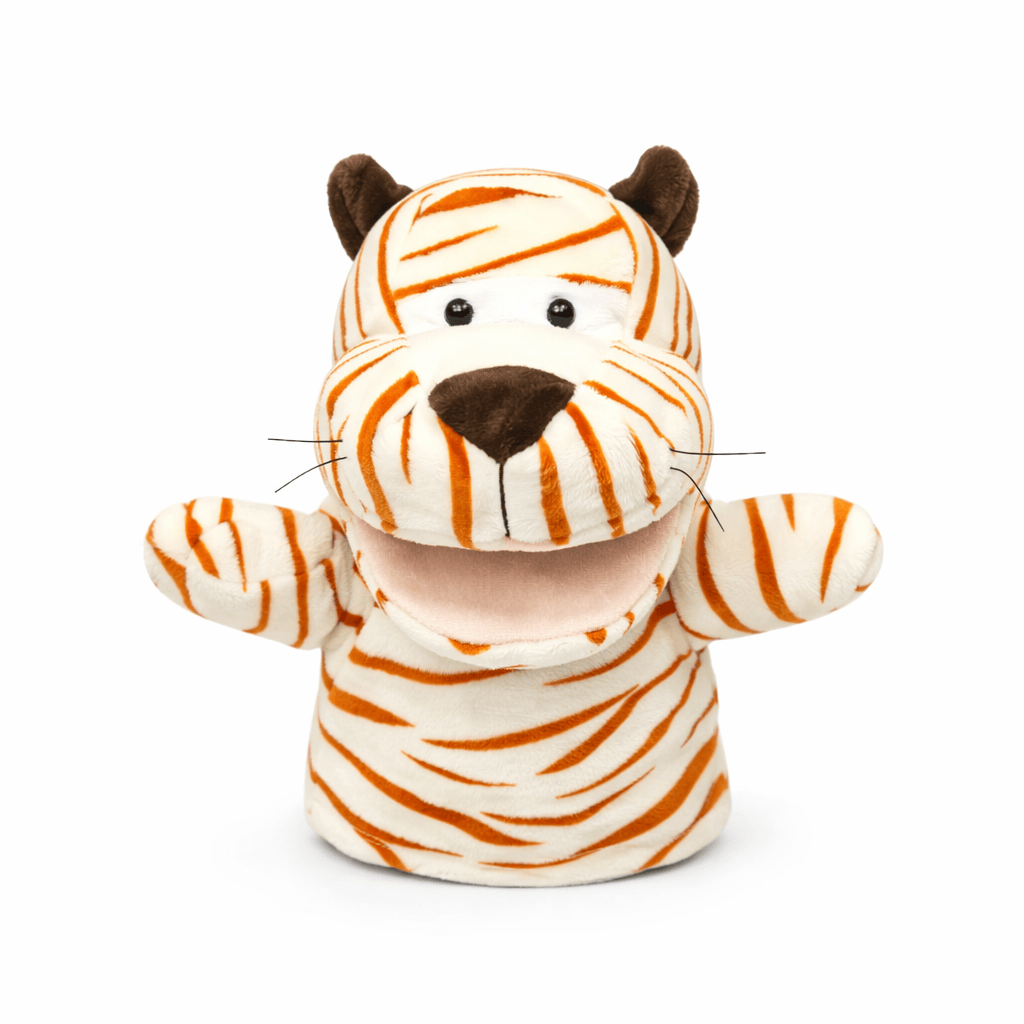 Cute Tiger Hand Puppet for Kids Oh My Plushie