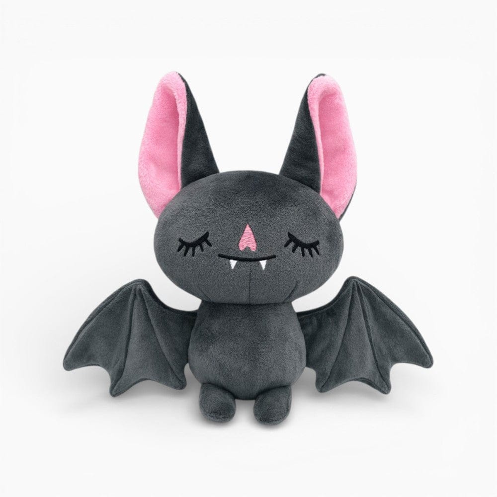 Dark Grey Bat Plush with Sleeping Face Oh My Plushie