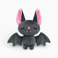 Dark Grey Bat Plush with Sleeping Face Oh My Plushie