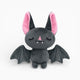 Dark Grey Bat Plush with Sleeping Face Oh My Plushie