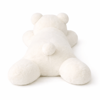 Flat Polar Bear Plush Soft Lounging Cushion Oh My Plushie