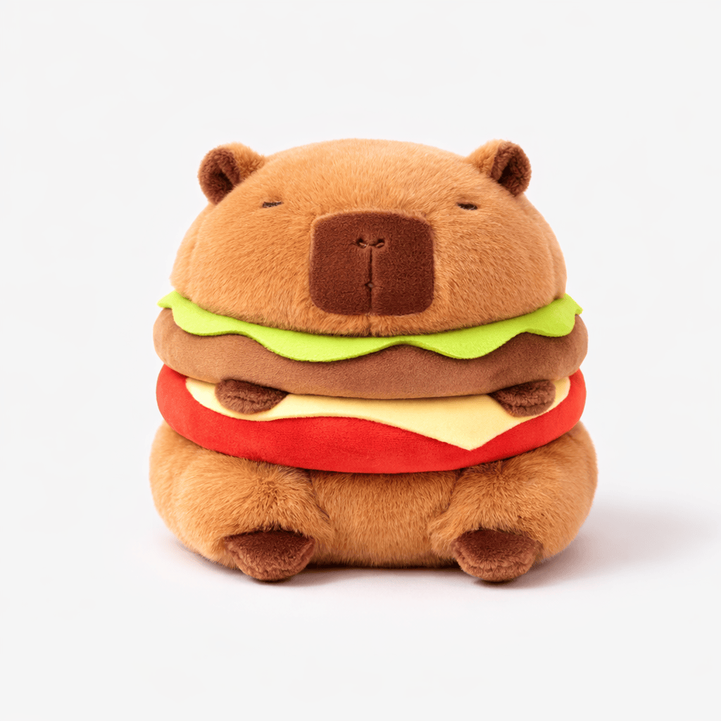 Funny Capybara Burger Plush Oh My Plushie