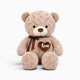 Giant Beige Teddy Bear with Heart Oh My Plushie