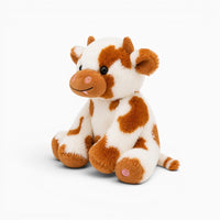 Glowing LED Brown White Cow Plush Oh My Plushie