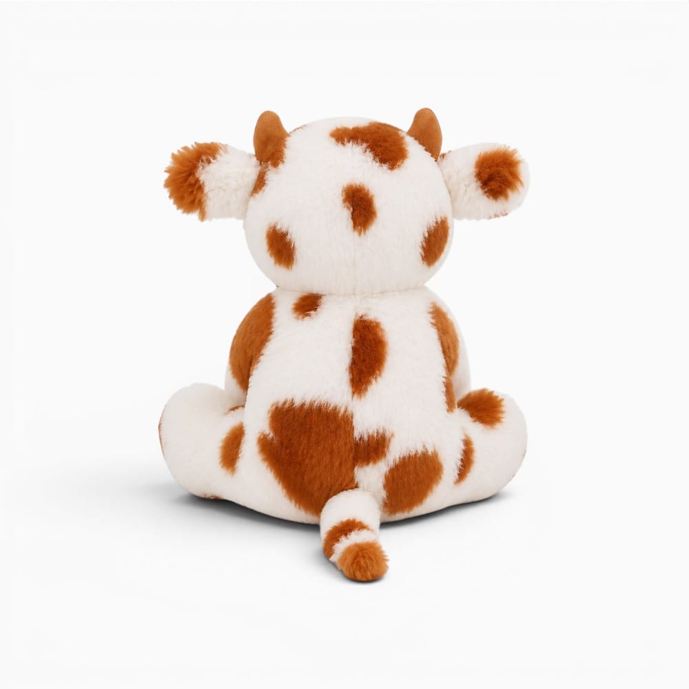 Glowing LED Brown White Cow Plush Oh My Plushie