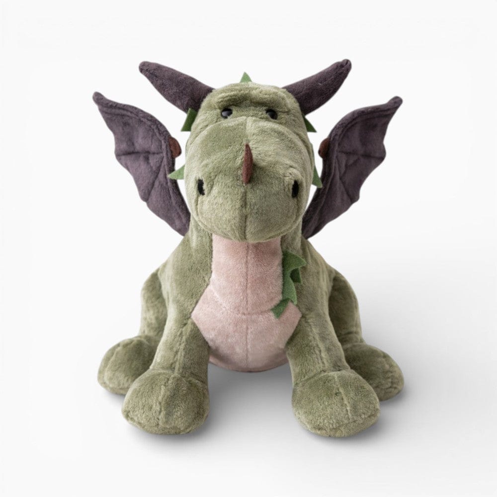 Green Dragon Plush with Purple Wings Oh My Plushie