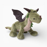 Green Dragon Plush with Purple Wings Oh My Plushie