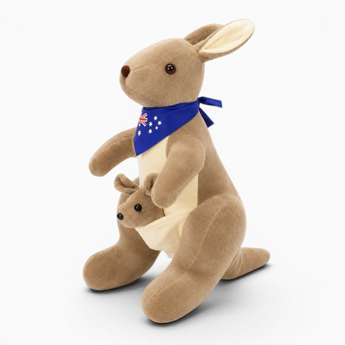 Kangaroo Plush with Baby and Australian Flag Oh My Plushie