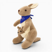 Kangaroo Plush with Baby and Australian Flag Oh My Plushie