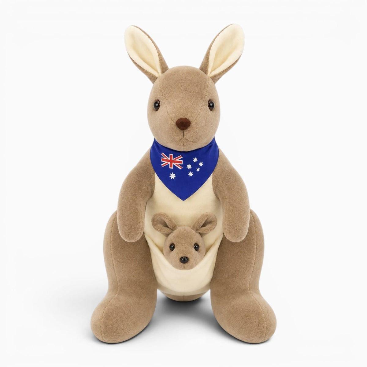 Kangaroo Plush with Baby and Australian Flag Oh My Plushie