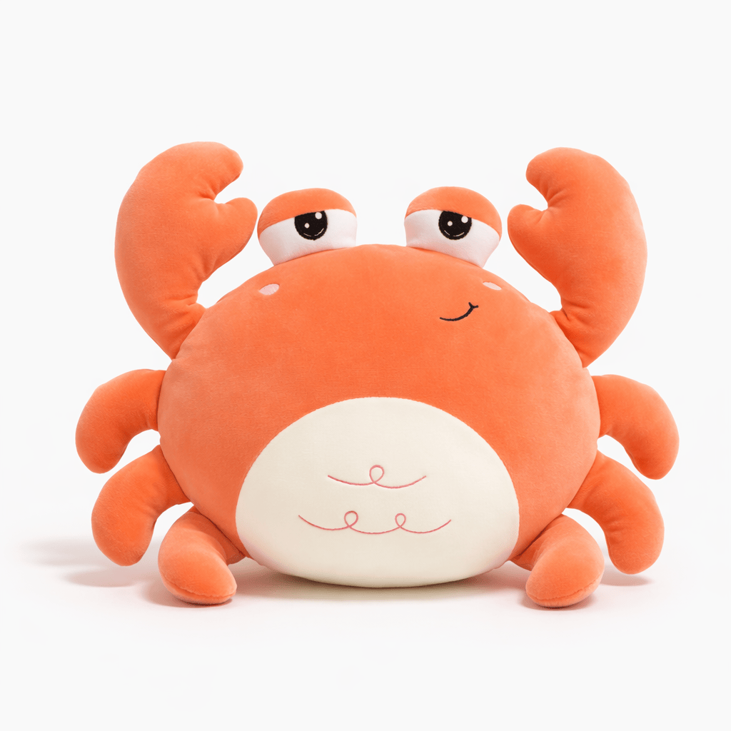 Kawaii Crab Plush with Friendly Face Oh My Plushie