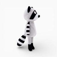 Lanky Raccoon Plush with Black White Tail Oh My Plushie