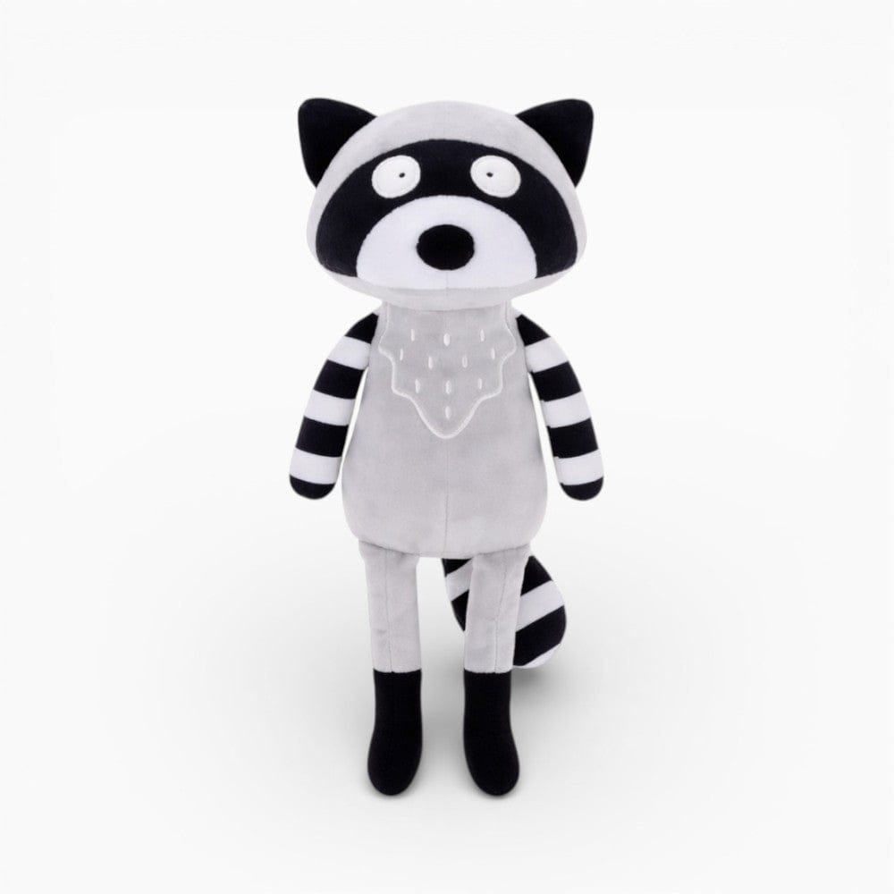 Lanky Raccoon Plush with Black White Tail Oh My Plushie