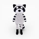 Lanky Raccoon Plush with Black White Tail Oh My Plushie