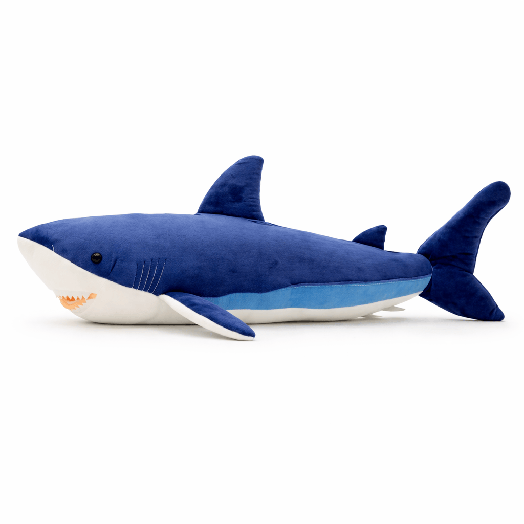 Large Dark Blue Shark Plush Oh My Plushie