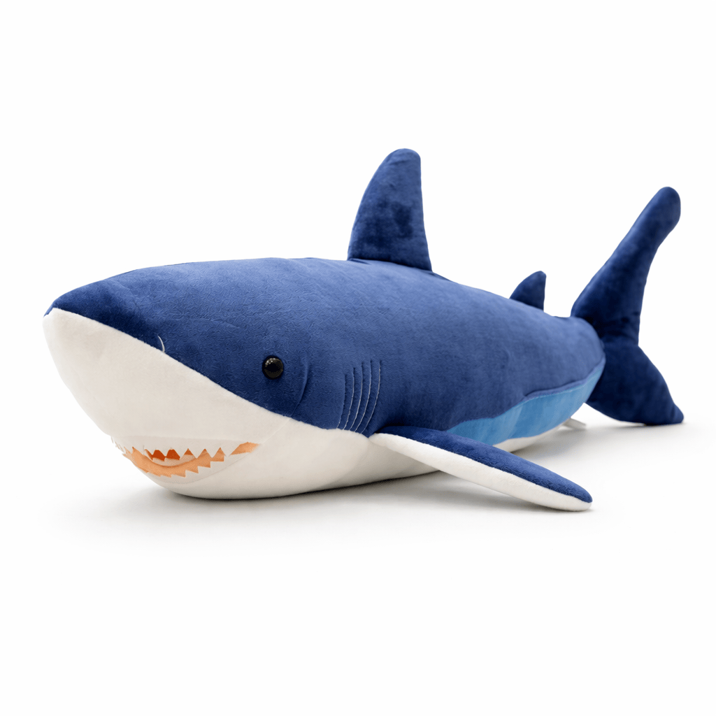 Large Dark Blue Shark Plush Oh My Plushie