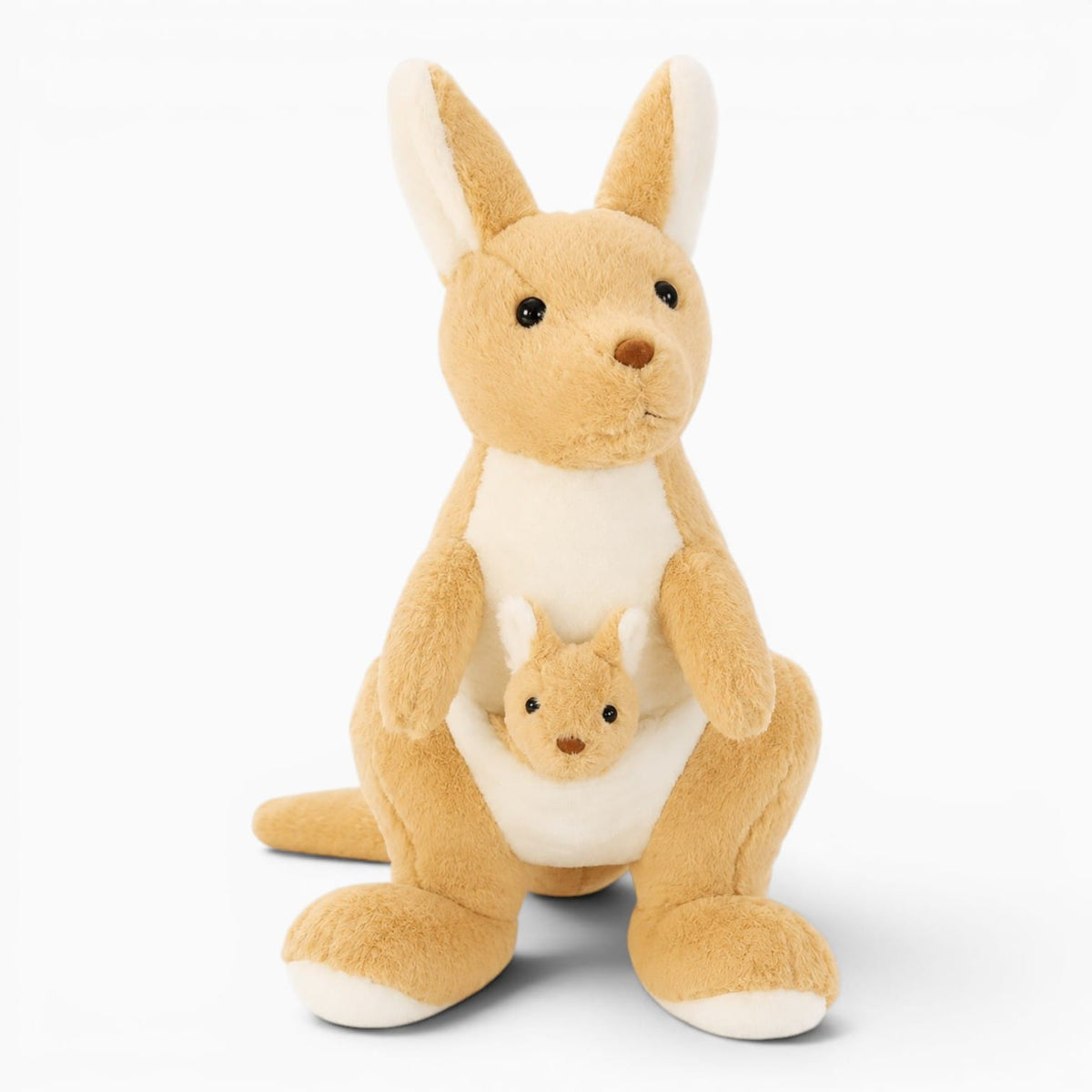 Light Brown Kangaroo Plush with Baby Oh My Plushie
