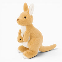 Light Brown Kangaroo Plush with Baby Oh My Plushie