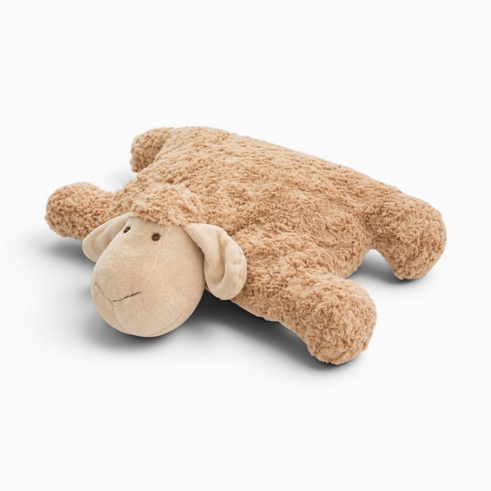 Light Brown Sheep Plush Pillow Oh My Plushie