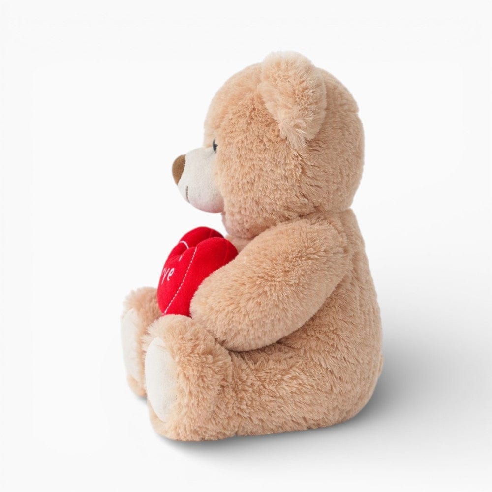 Light Brown Teddy Bear with Red Love Heart Oh My Plushie