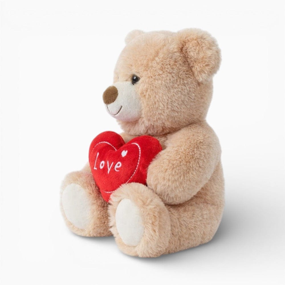 Light Brown Teddy Bear with Red Love Heart Oh My Plushie