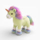 Light Green Unicorn Plush with Rainbow Mane Oh My Plushie