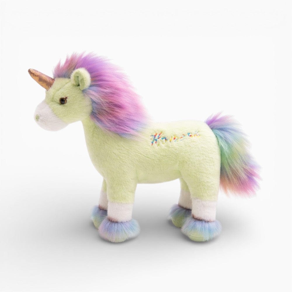 Light Green Unicorn Plush with Rainbow Mane Oh My Plushie