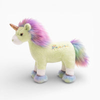 Light Green Unicorn Plush with Rainbow Mane Oh My Plushie