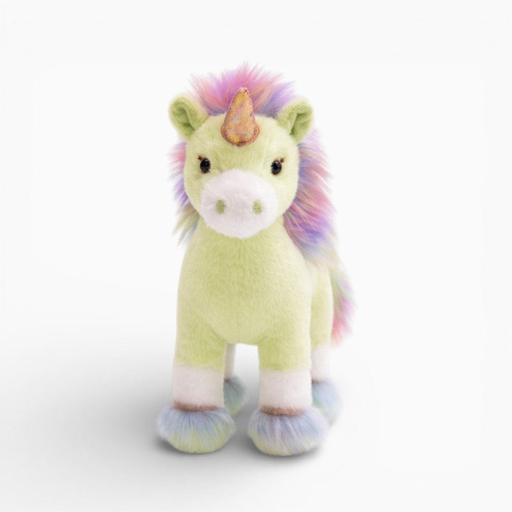 Light Green Unicorn Plush with Rainbow Mane Oh My Plushie