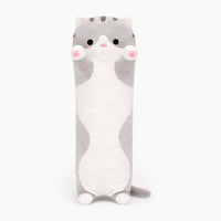 Long Grey White Cat Plush Oh My Plushie