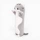 Long Grey White Cat Plush Oh My Plushie