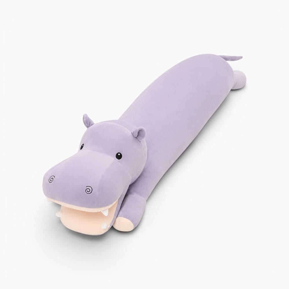 Long Purple Hippo Pillow Oh My Plushie