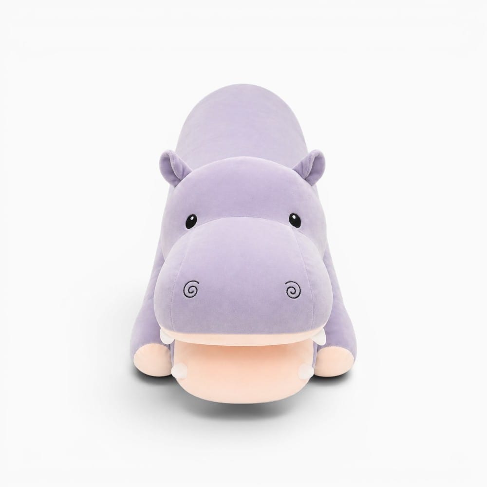 Long Purple Hippo Pillow Oh My Plushie