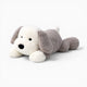 Lying White Grey Dog Plush with Large Floppy Ears Oh My Plushie