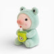 Piglet Plush in Frog Costume with Bubble Tea Oh My Plushie