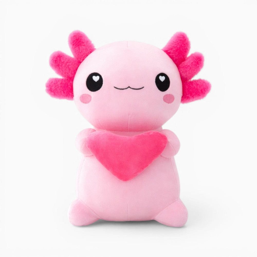 Pink Axolotl Plush with Heart Kawaii Oh My Plushie