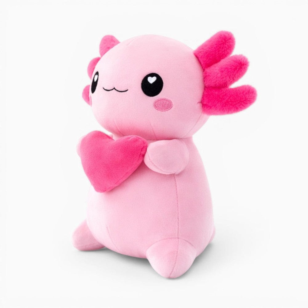 Pink Axolotl Plush with Heart Kawaii Oh My Plushie