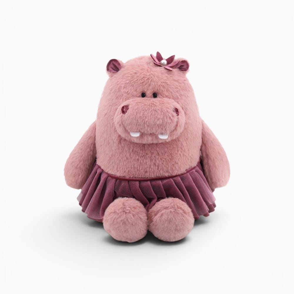 Pink Hippo Plush with Skirt Oh My Plushie