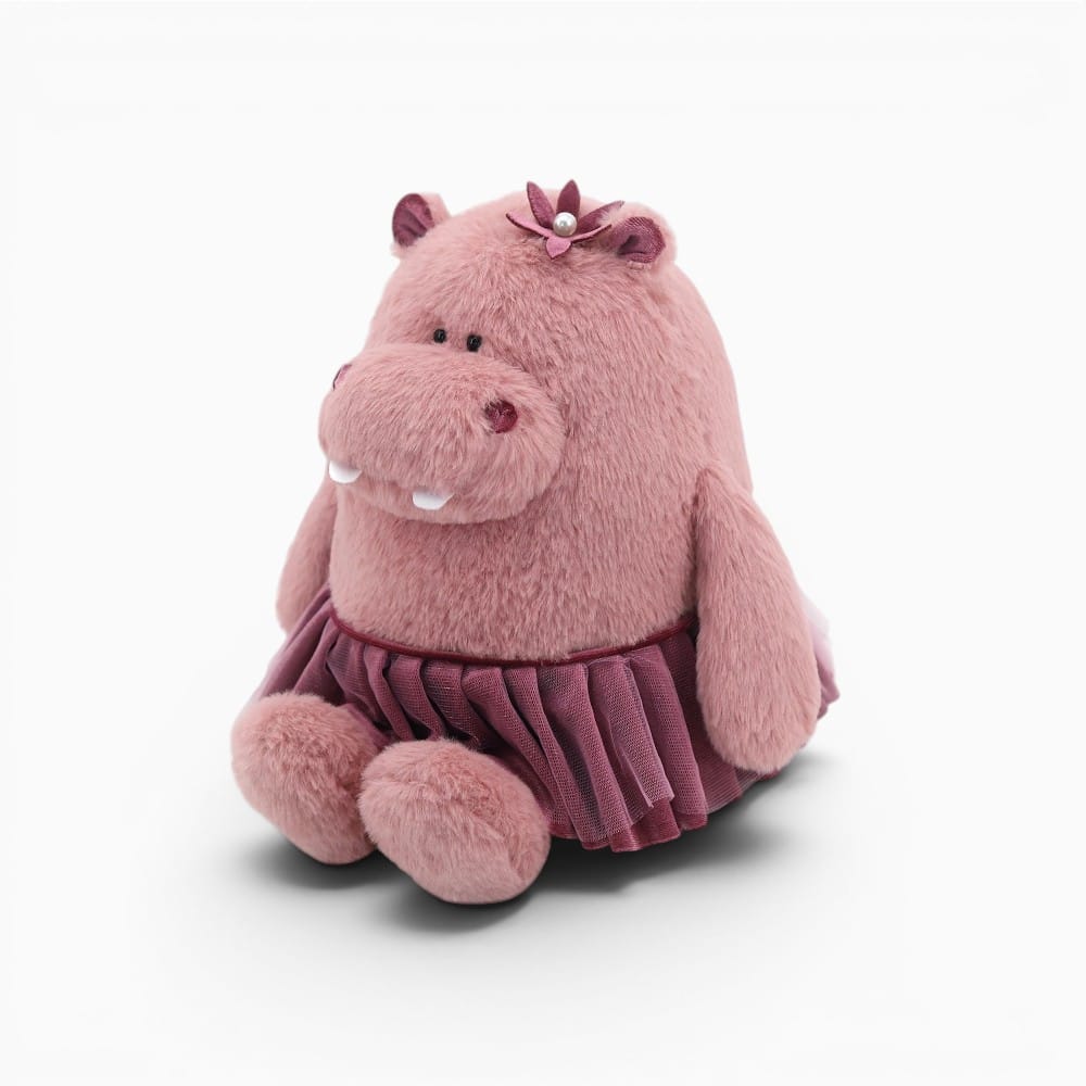 Pink Hippo Plush with Skirt Oh My Plushie