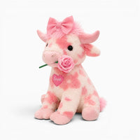 Pink Love Highland Cow Plush Oh My Plushie