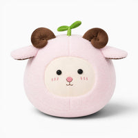 Pink Sheep Plush Pillow with Sprouts Oh My Plushie