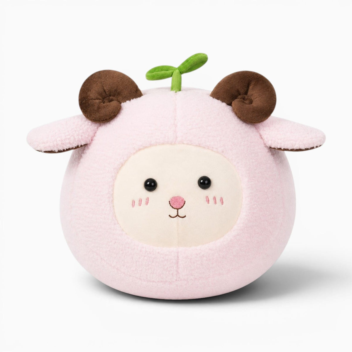 Pink Sheep Plush Pillow with Sprouts Oh My Plushie