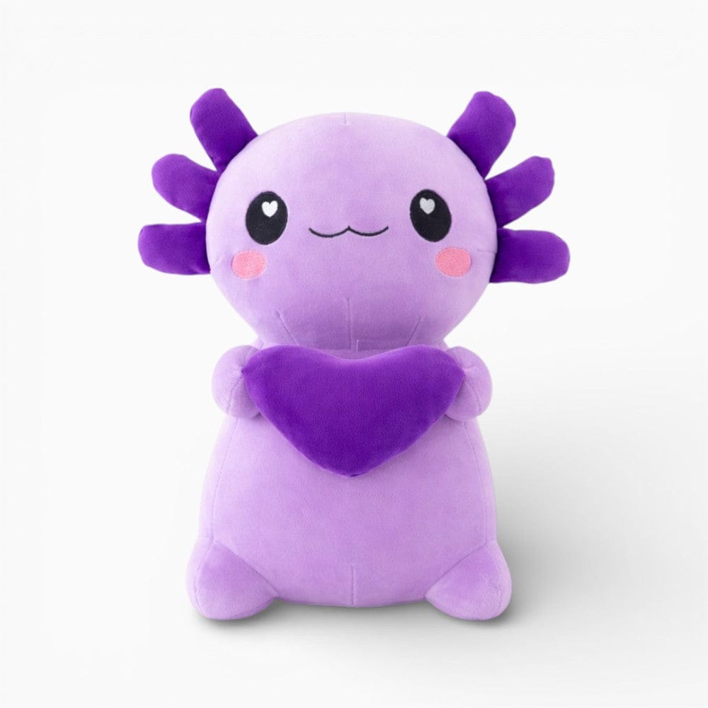 Purple Axolotl Plush with Heart Oh My Plushie
