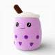 Purple Bubble Tea Plush Pillow with Grape Design Oh My Plushie