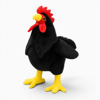 Realistic Black Rooster Plush Oh My Plushie