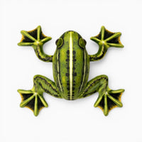 Realistic Green Yellow Soft Frog Plush Oh My Plushie