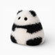 Round Fluffy Panda Pillow Oh My Plushie