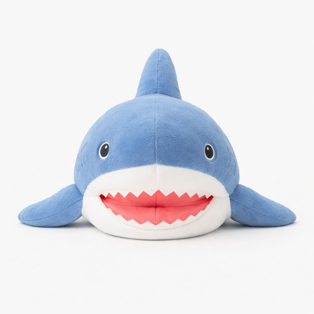 Shark Plush with Wide Open Mouth Oh My Plushie