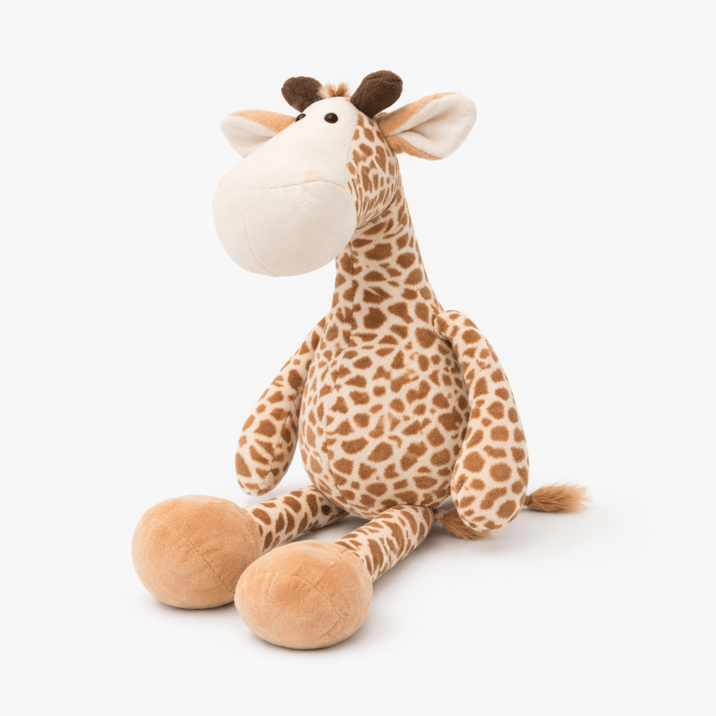 Sitting Giraffe Plush with Large Hooves Oh My Plushie